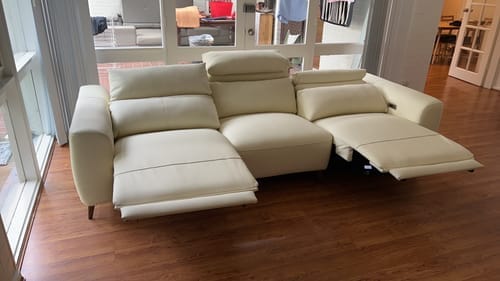 Customer photo review of LuxPower 3-Seater Leather Electric Recliner Sofa with Adjustable Headrests