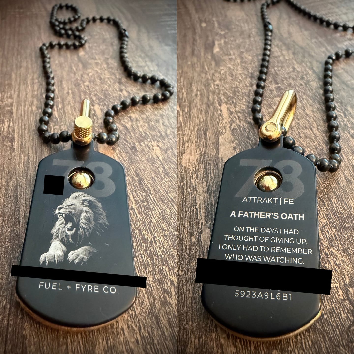 Customer photo review of ATTRAKT FE | Magnetic Dog Tags | PRIVATE by Raja
