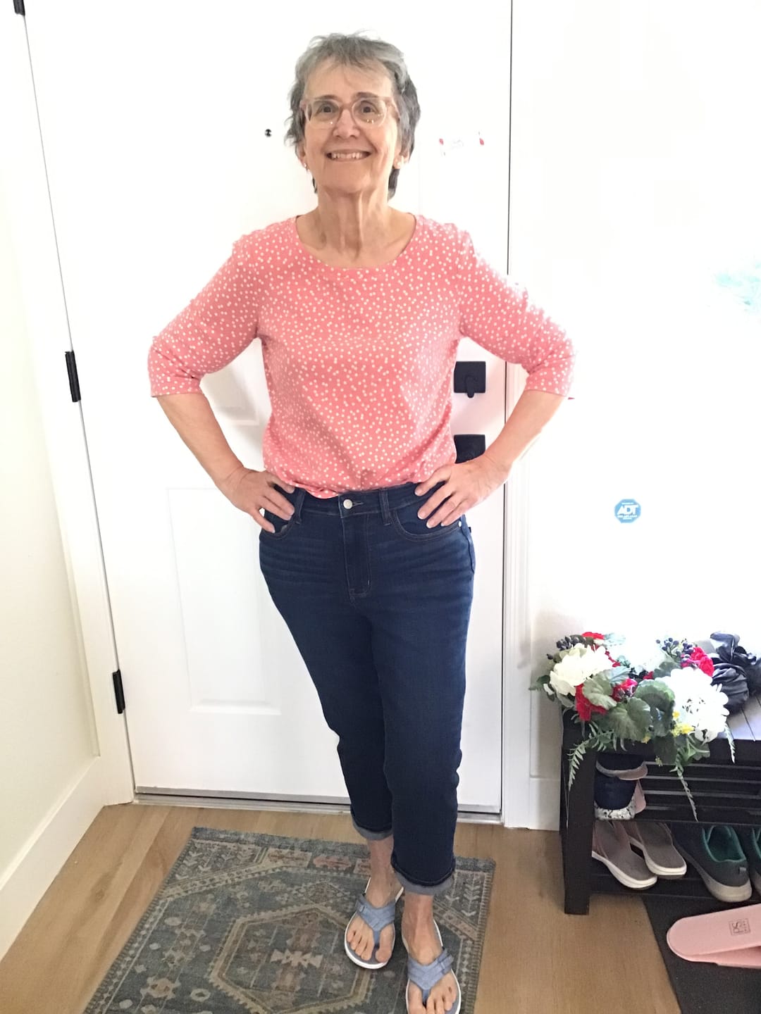 Customer photo review of Judy Blue High-Waist Skinny Capris w/ Single Cuff