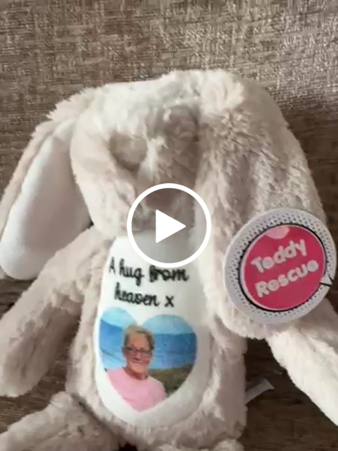 Customer video review of A Cuddle from Heaven Personalised Photo Teddy Bear