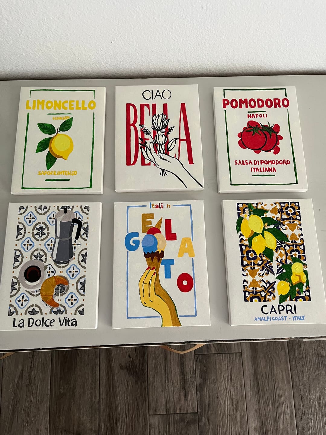 Customer photo review of 6 Mini Paintings - Italian Flavor Set