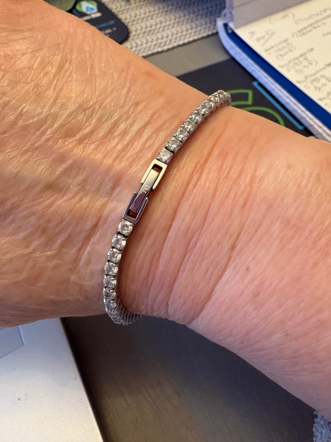 Customer photo review of Luxe Tennis Bracelet