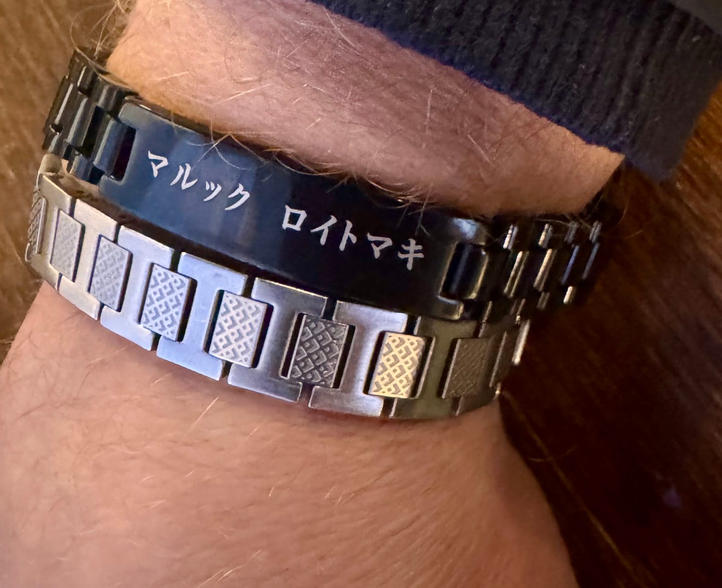 Customer photo review of Bracelet Japonais Personnalisé Homme
