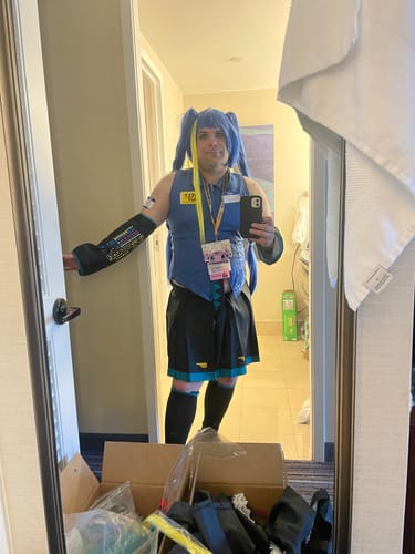 Customer photo review of All-purpose Wig Hatsune Miku Twintails With Tiger Mouth Clip Hair Basic Wig