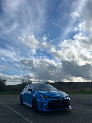 Customer photo review of 2023-24 GR Corolla Carbon Fiber Front Lip & Side Skirts