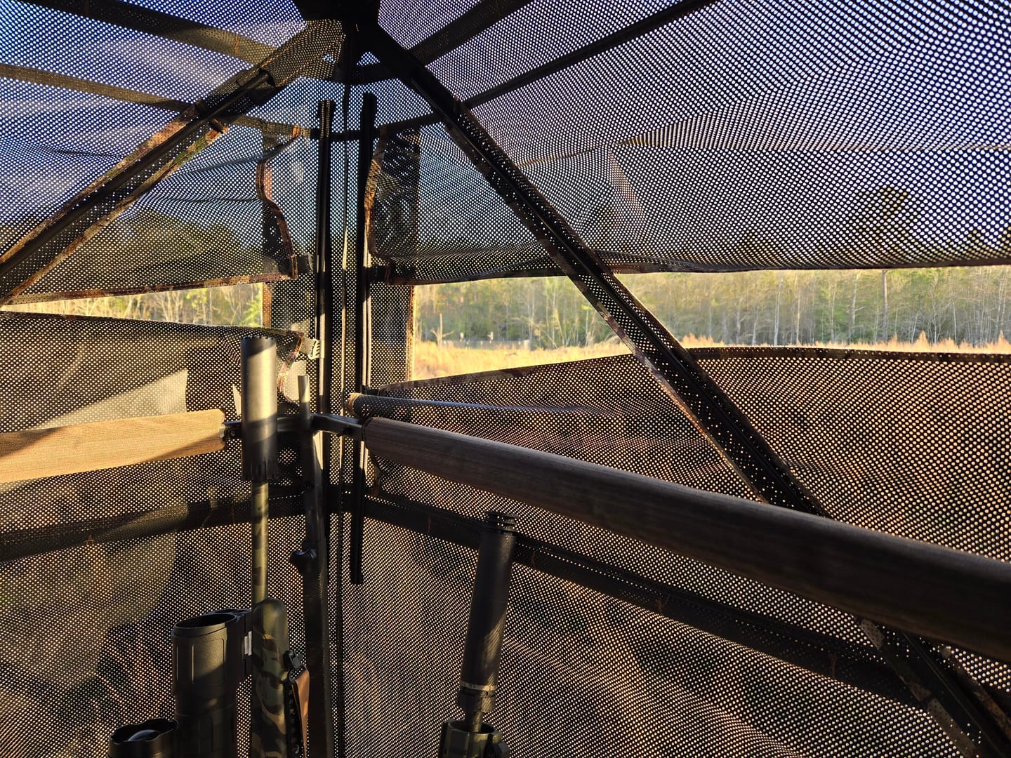 Customer photo review of VisX/VisMax See Through Hunting Blind, Pop Up Ground Deer Blind