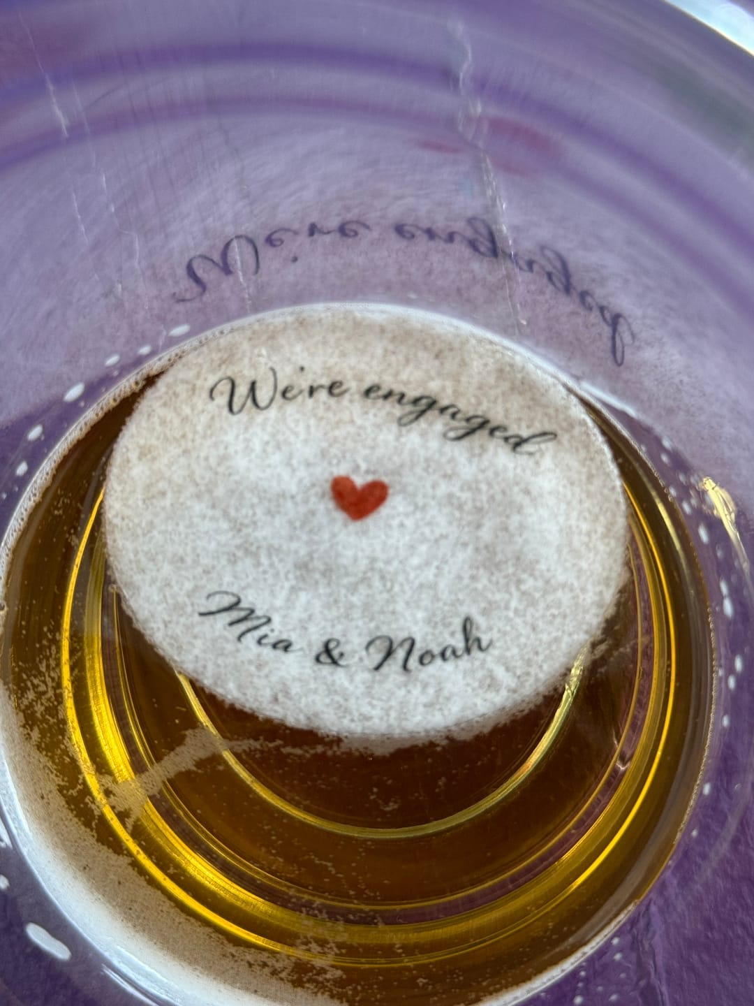 Customer photo review of Personalized Edible Monogram Drink Toppers - Custom Cocktail Garnishes