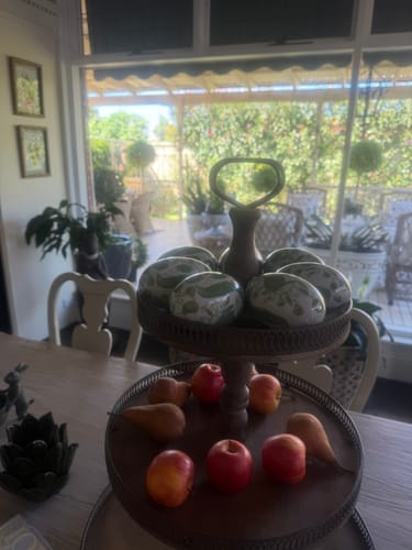 Customer photo review of Green Ceramic Easter Eggs (Set of 4)