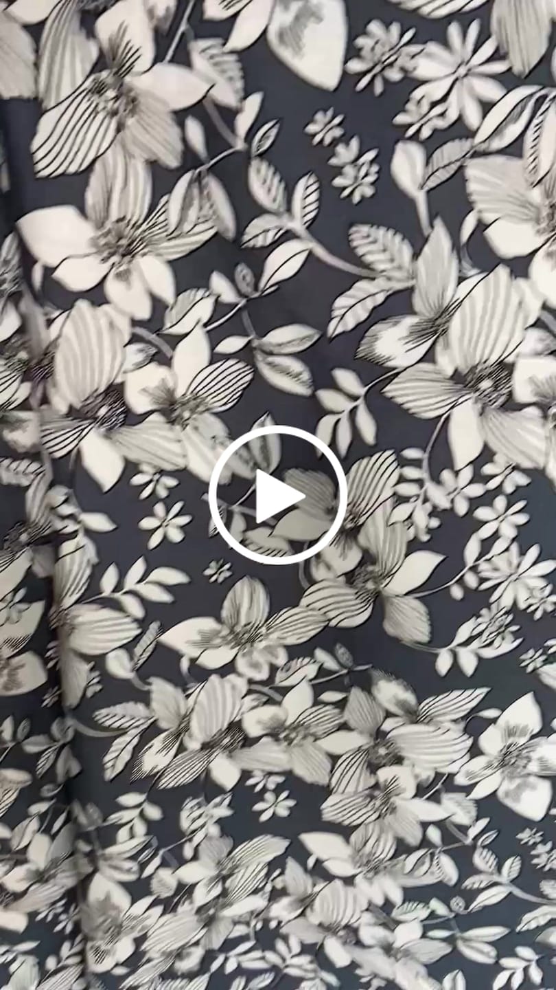 Customer video review of Large Sketched Flowers Cotton Poplin Fabric