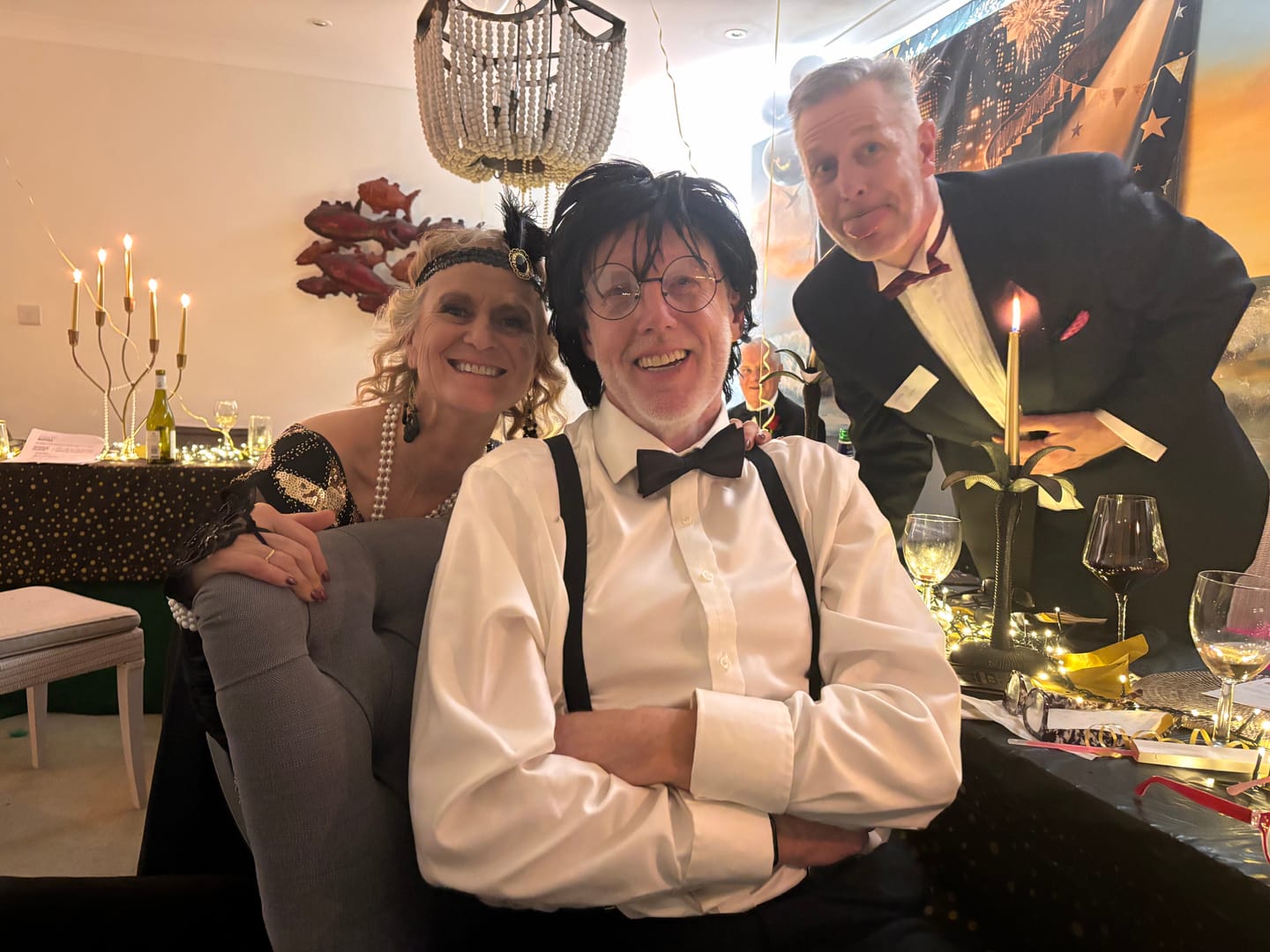 Customer photo review of Replay-able 1920s Murder Mystery Dinner Party Game for Up to 20 Adults - Host Your Own Dinner Party Game Night - 1920s Speakeasy Gatsby Theme - 1920s Fancy Dress Dinner Party(V2)