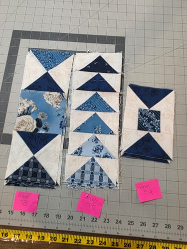 Customer photo review of Month 7 - Log Cabin Bellflower - Block Of the Month