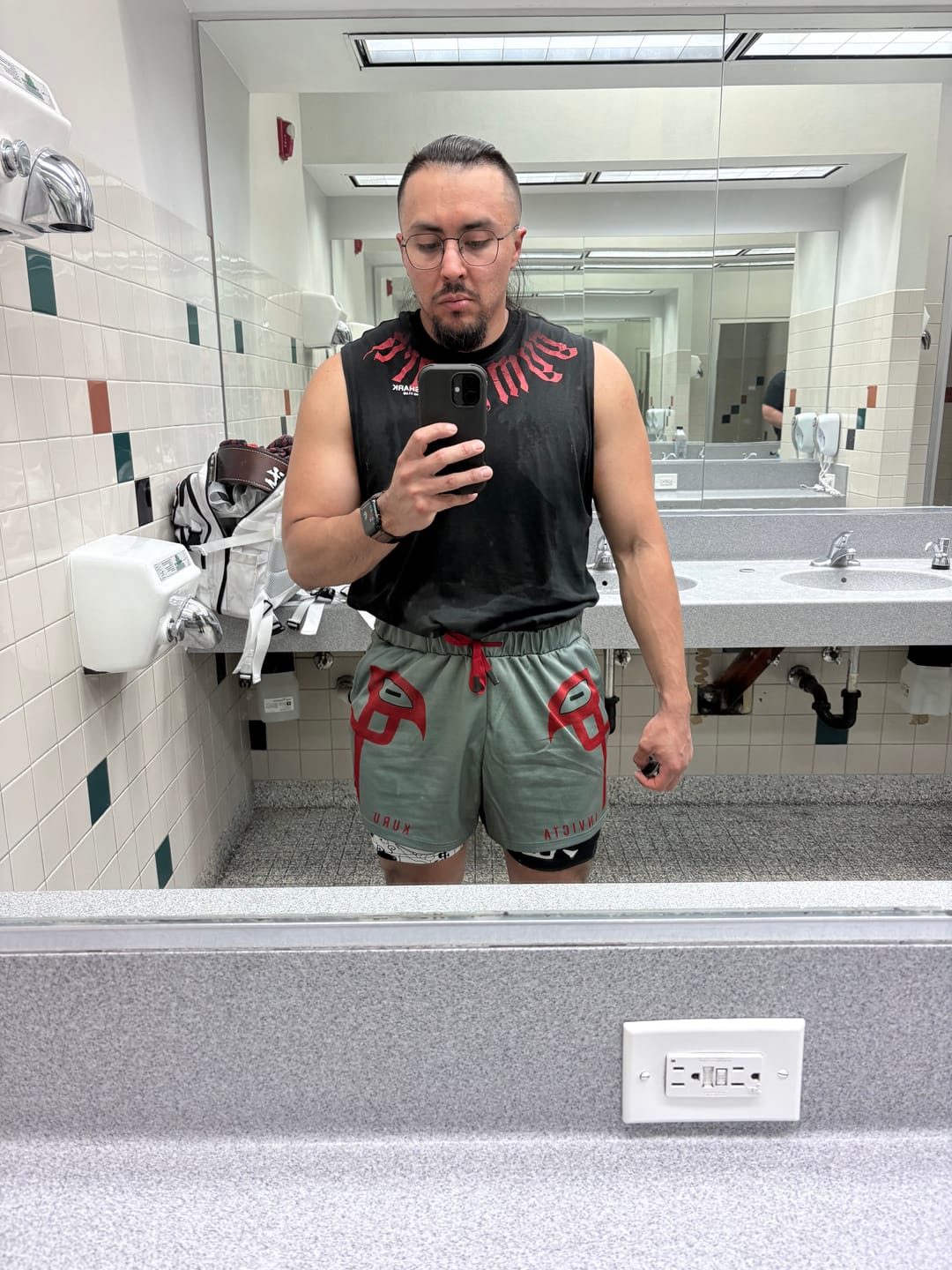 Customer photo review of Swamp Sage Performance Shorts
