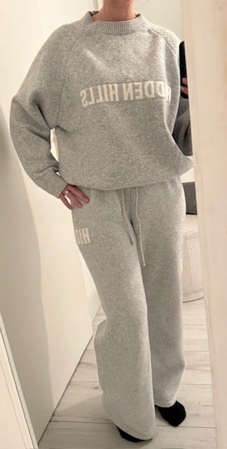 Kundenbewertung mit Foto von KNIT SWEATPANTS LIGHT GREY