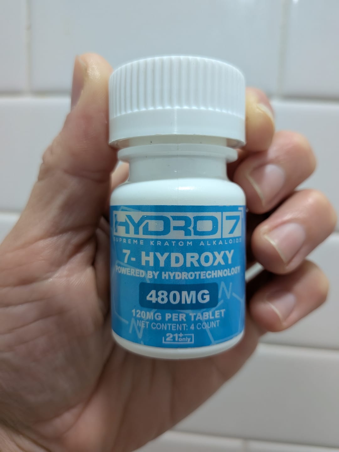 Customer photo review of 7-Hydroxy Tablets - 120MG (4 Count) 480 mg per jar