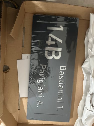 Customer photo review of Numero civico e testo modello Stencil Horizontal