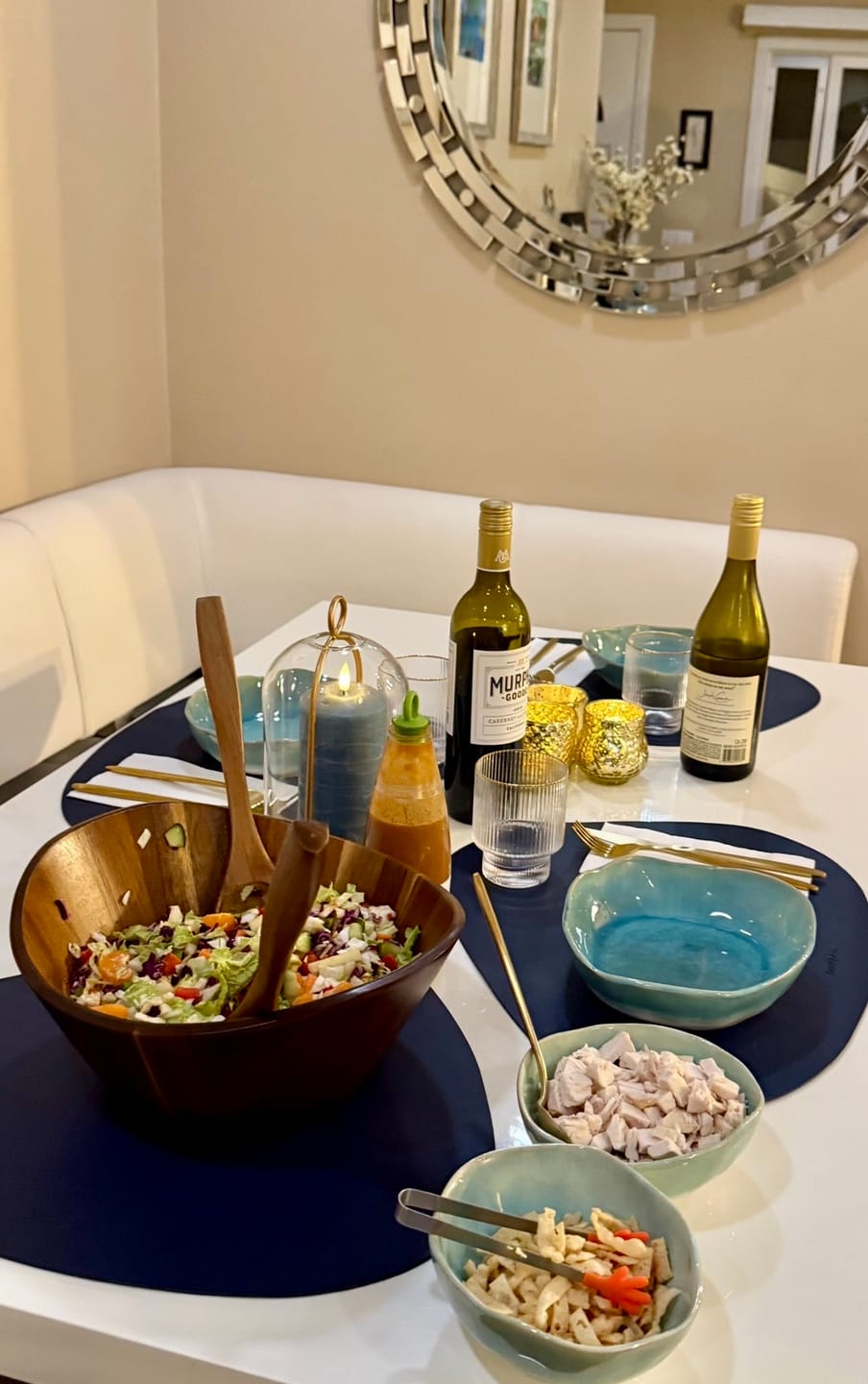 Customer photo review of 16-Piece Stoneware Set-Aqua Blue