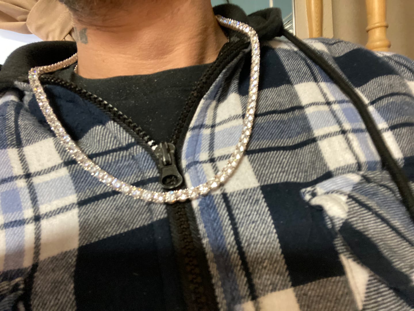Customer photo review of 4.5mm Tennis Chain - White Gold