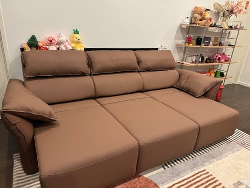 Customer photo review of Opulence 3.25M 4.5 Seat Electric Recliner Sofa Bed - Leather