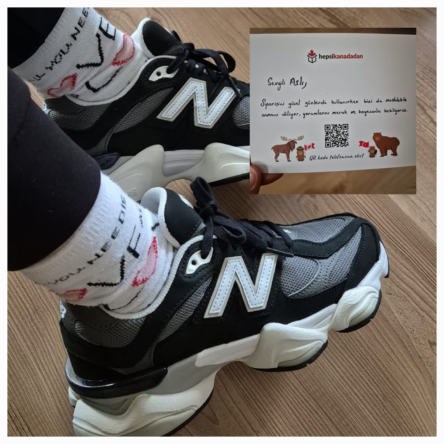 Customer photo review of New Balance 9060 Black with Tornado U9060510 - Hızlı Teslimat