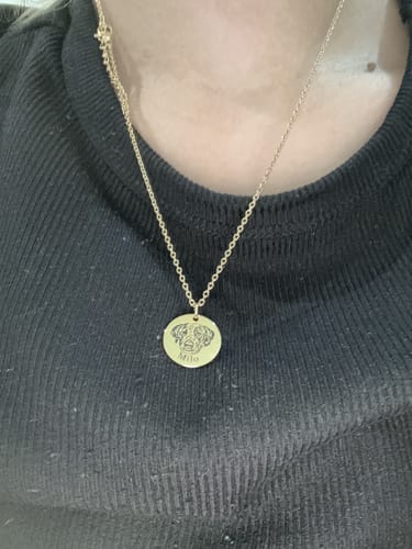 Customer photo review of Collar personalizado con rostro de mascota
