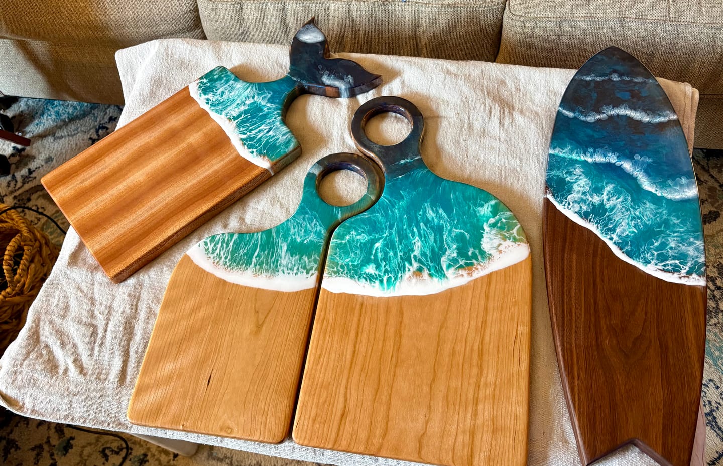 Customer photo review of 20x18" Romeo & Juliet Serving Board Set Acrylic Router Template