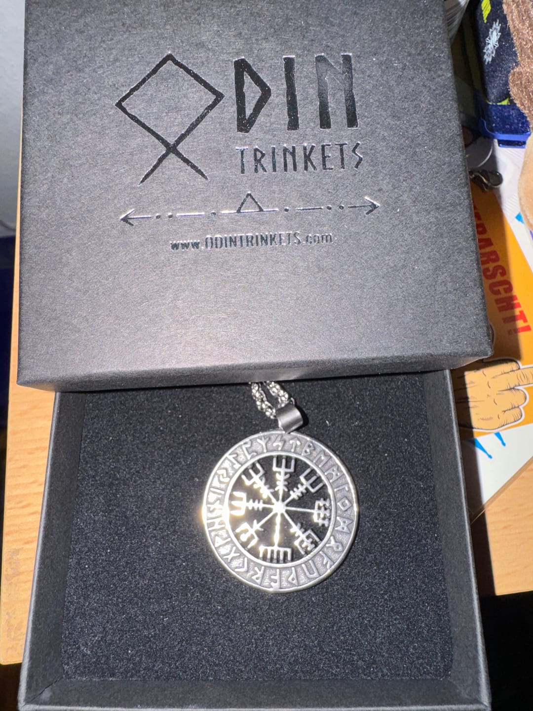 Customer photo review of Vegvísir Necklace