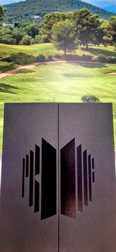 Customer's photo of the black BTS - ALBUM PROOF box, closed and standing upright.