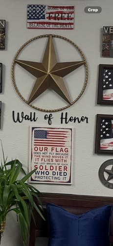 Customer photo review of Custom Metal Words, Text, Metal Sign, Personalized Metal Wall Decor, Housewarming Gift