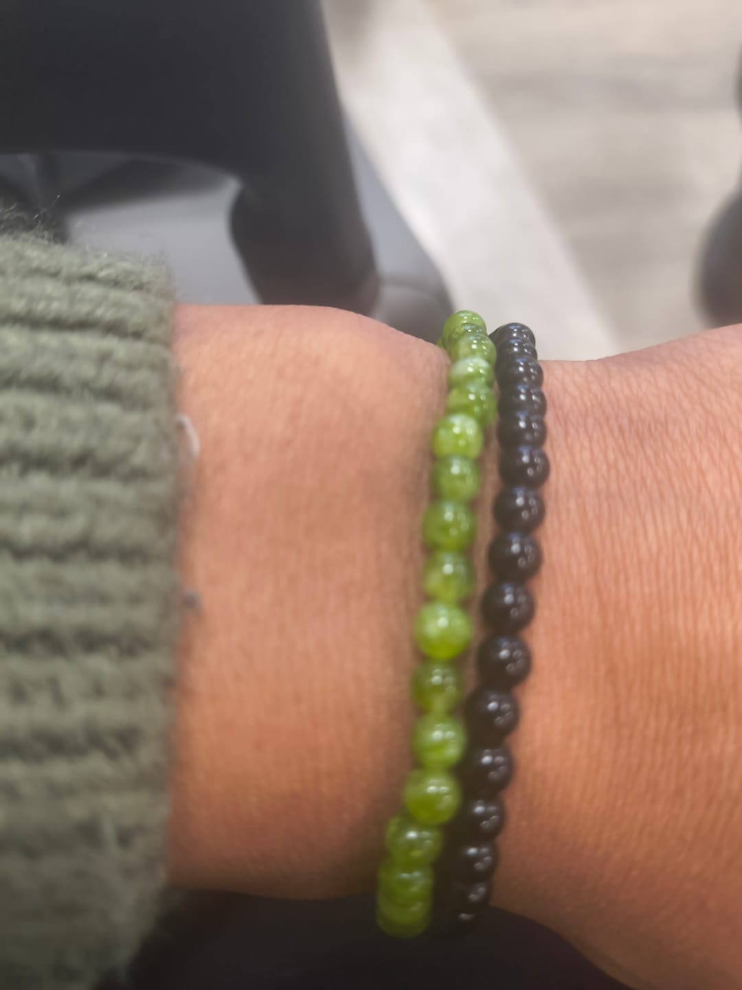 Customer photo review of Obsidian Bracelet Mini