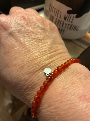 Customer photo review of Carnelian Bracelet Mini