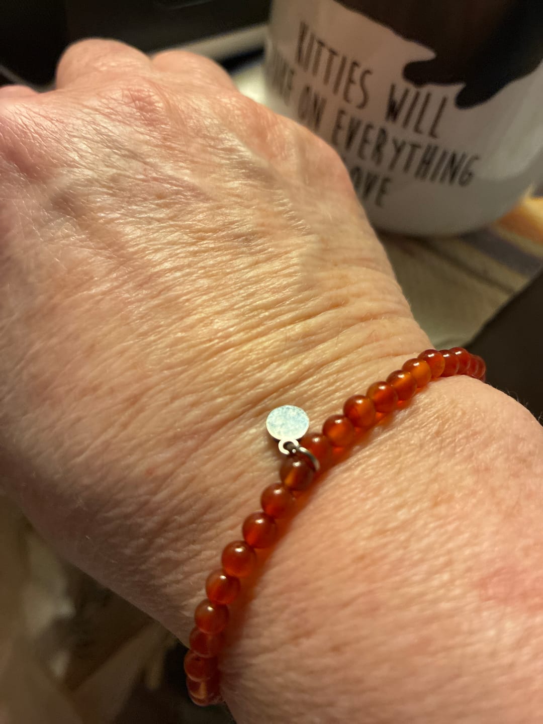 Customer photo review of Carnelian Bracelet Mini