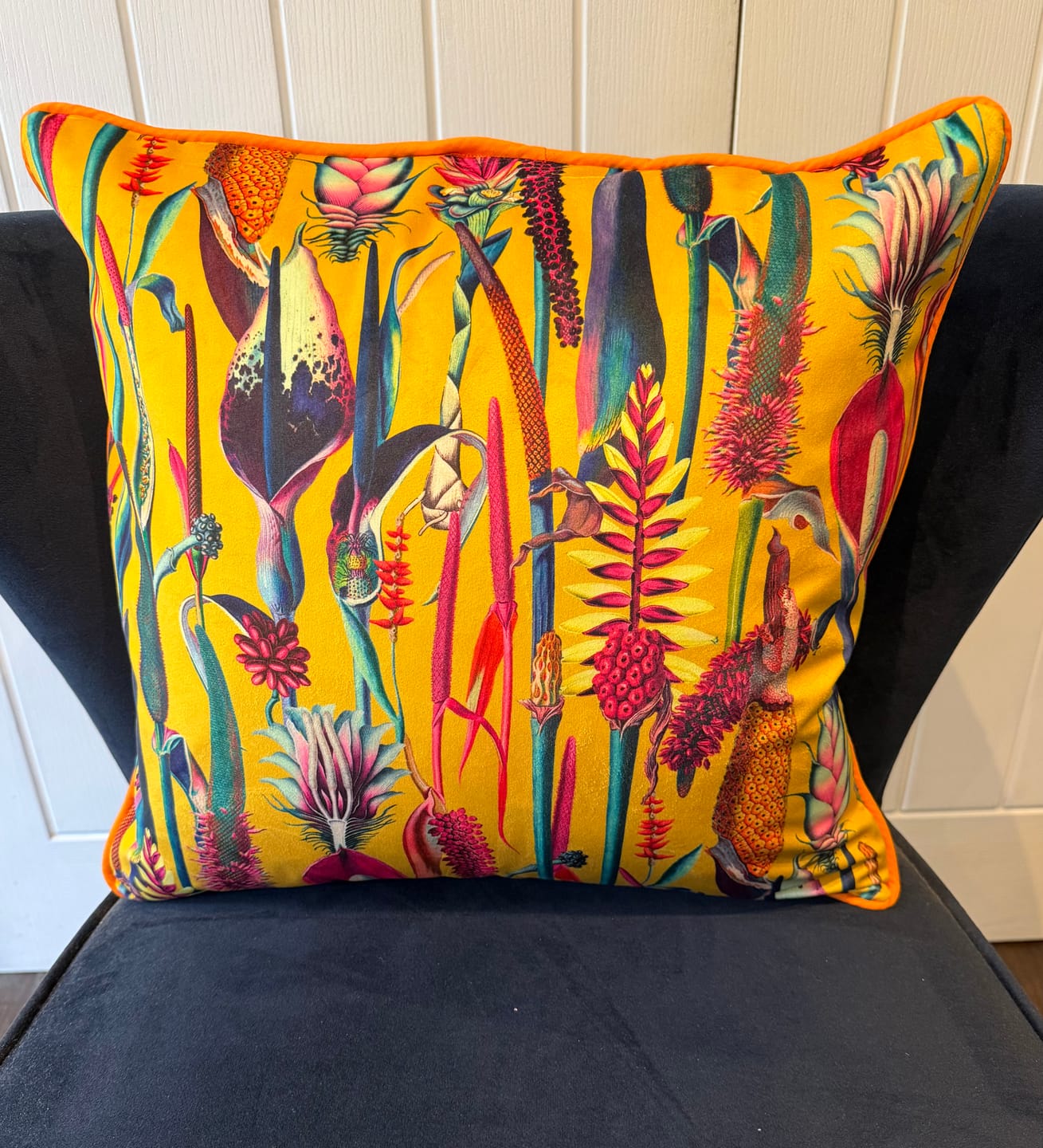 Customer photo review of Abstract Plants Digital Velvet Fabric