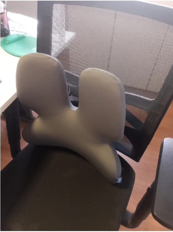 Customer photo review of Cojín Lumbar de Espuma Viscoelástica