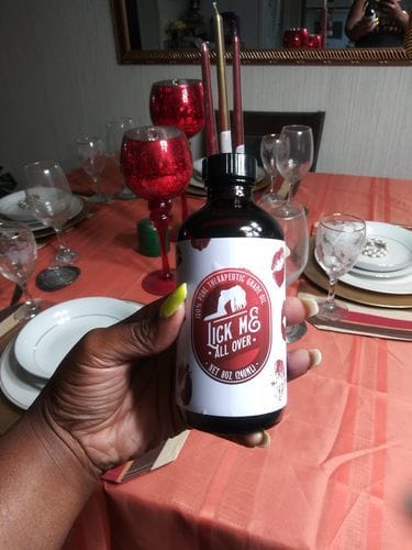 Customer photo review of Bargz Lick Me All Over Perfume Oil, Exotic Fragrance, Lovely Raspberry And Melon Aromas With A Touch Of Vanilla - Flat Cap