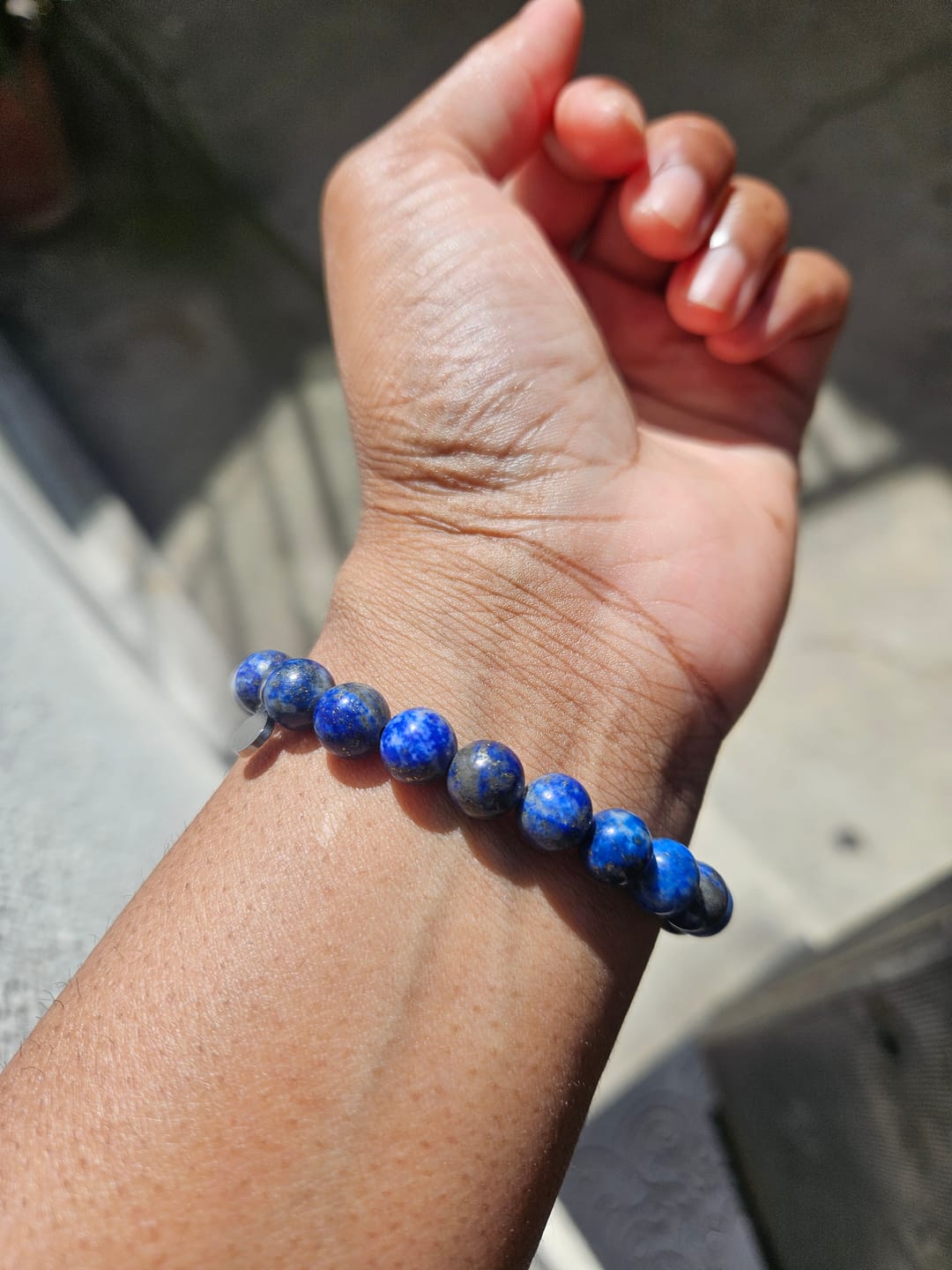 Customer photo review of Lapis Lazuli Bracelet