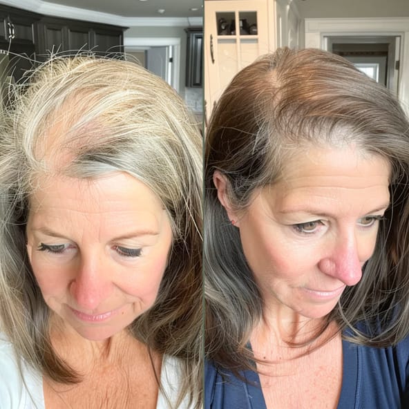 Customer photo review of Sérum de croissance pour cheveux (3 mois)