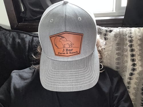 Customer photo review of Richardson 112 Genuine Leather Patch Hats Laser Engraved