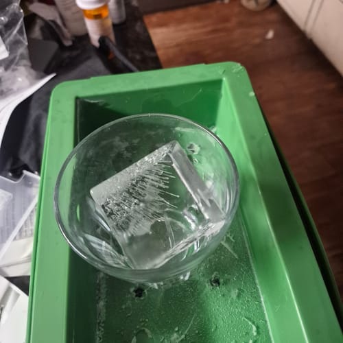 Customer photo review of Antarctic Clear Ice Maker (Sphere or Cube)