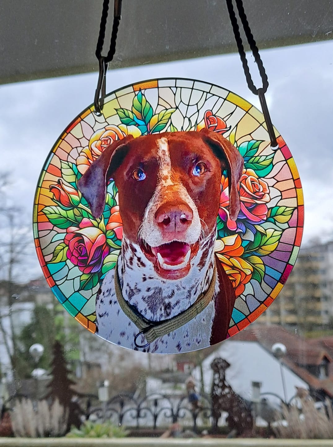 Customer photo review of Personalisierter Sonnenfänger - Haustierportrait