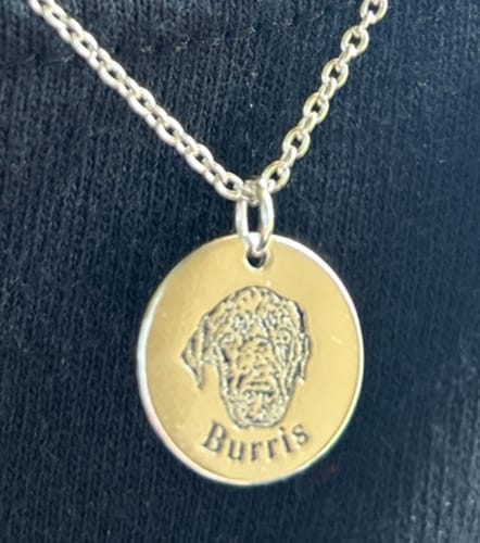 Customer photo review of Collar personalizado con rostro de mascota