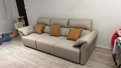 Customer photo review of Opulence 3.25M 4.5 Seat Electric Recliner Sofa Bed - Leather