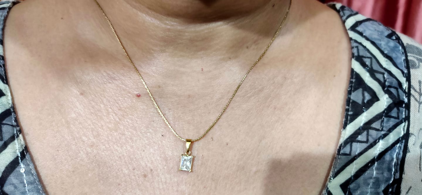 Customer photo review of Delicate Moonstone Necklace