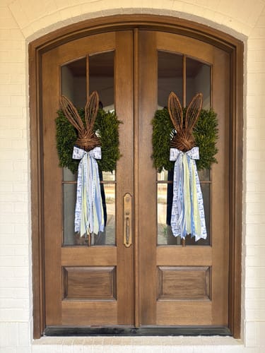 Customer photo review of Cottontail Cottage Wreath Ribbon