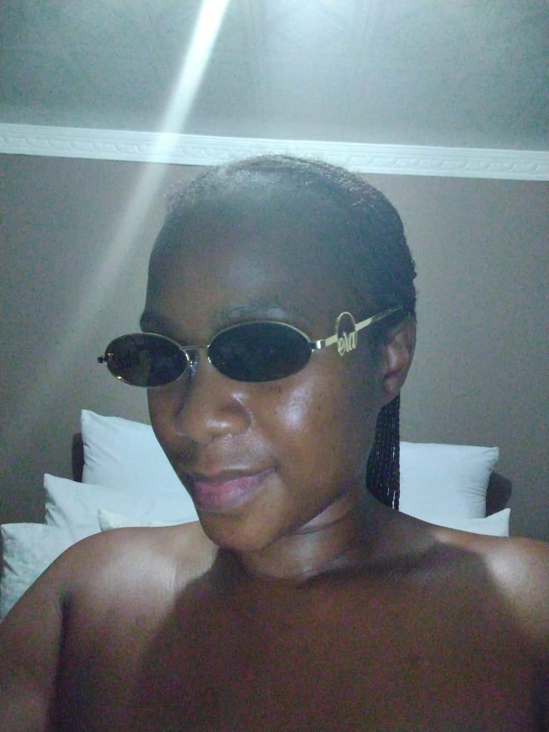 Customer photo review of Muse Logo Sunglasses – Gold Edition