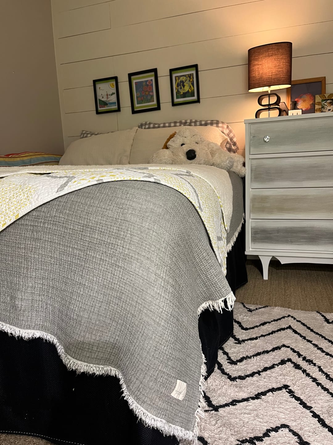 Customer photo review of Hazea Muslin Blanket - Soft Pebble