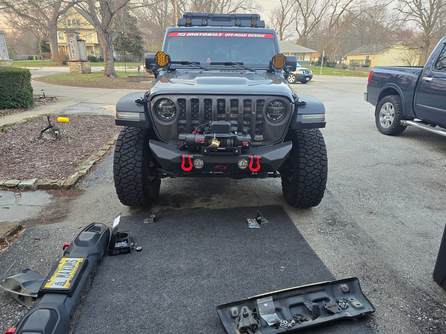 Customer photo review of OPENROAD 12,000lbs Electric Winch with Synthetic Rope-Panther Series 3S