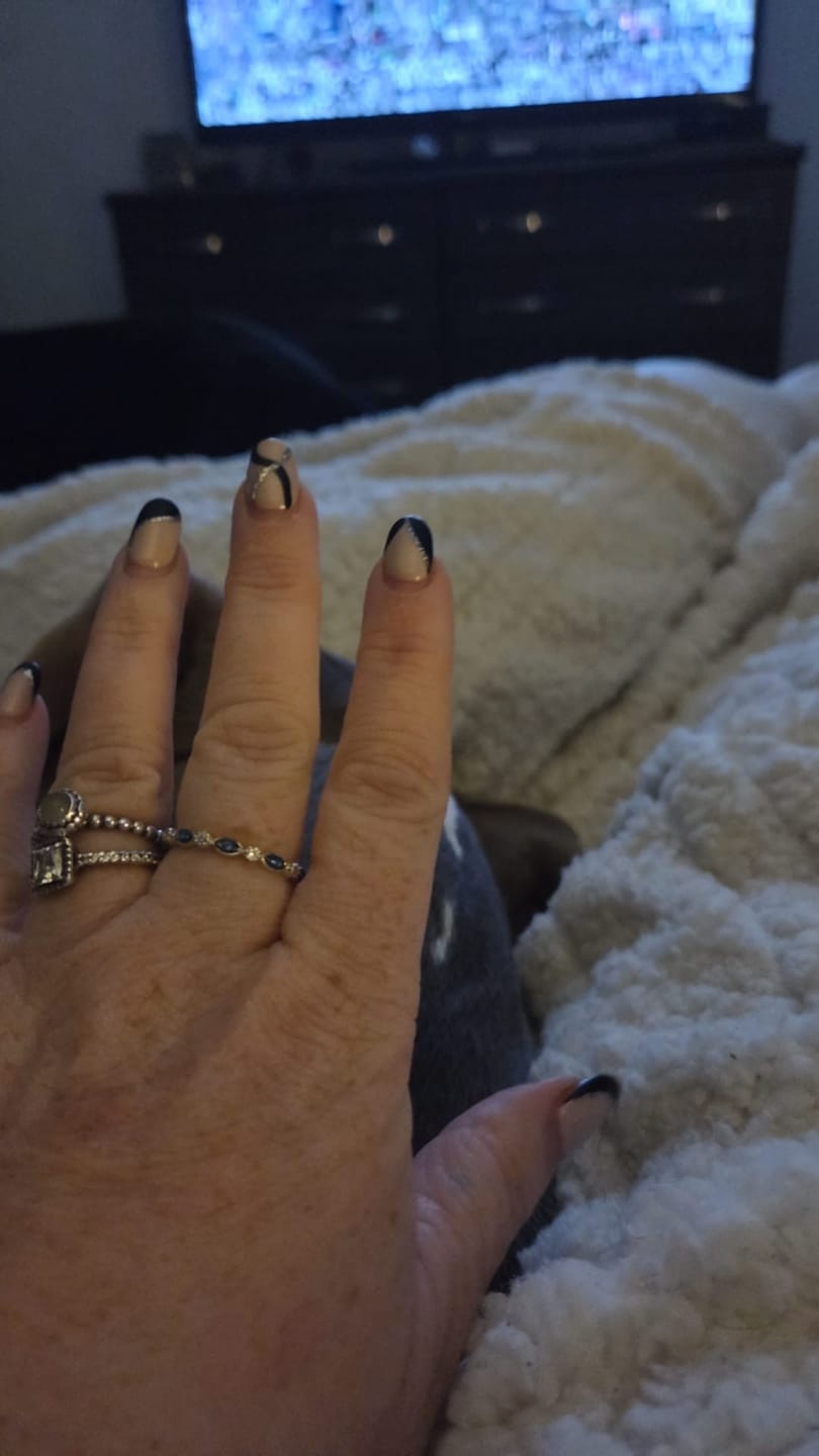 Customer photo review of Keepsake Dainty Sparkle Half Marquise Ring