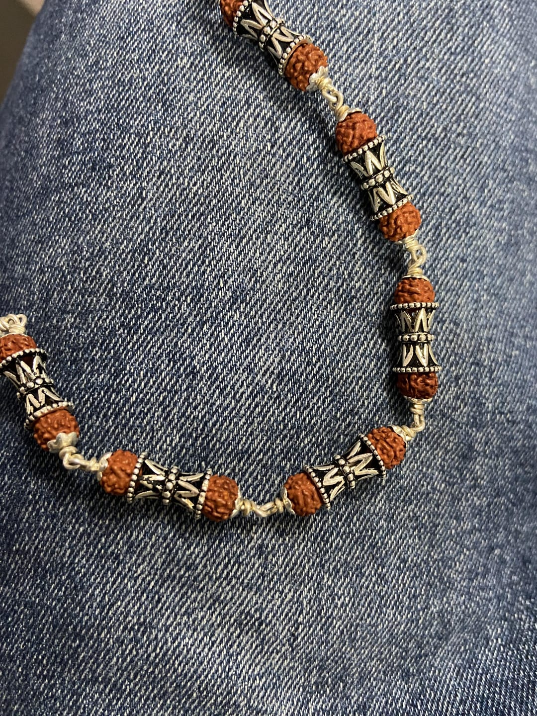 Customer photo review of Silver Shiv Damroo Rudraksha Bracelet