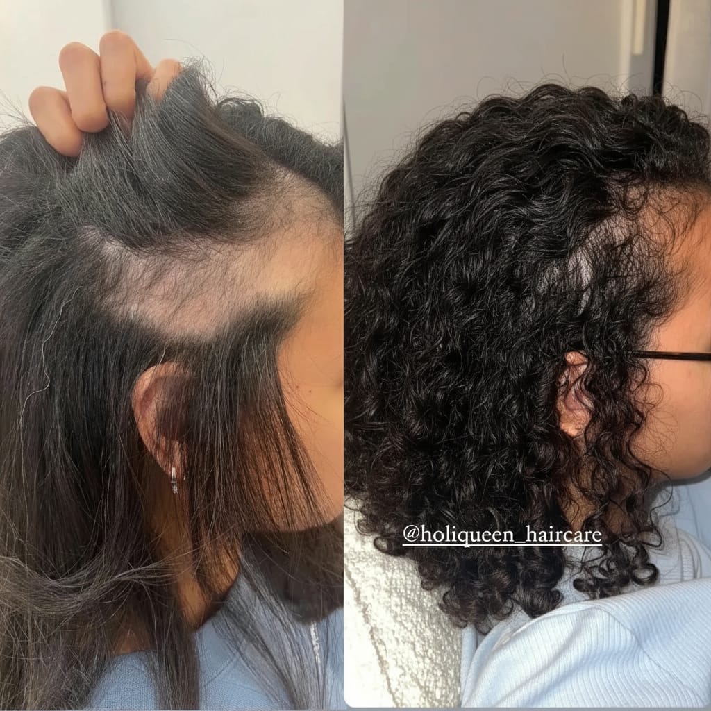 Customer photo review of Sérum de croissance pour cheveux (3 mois)