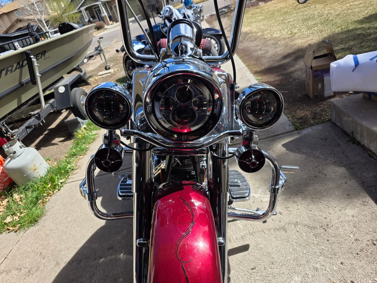 Customer photo review of Harley Davidson Screw in Lenses - Big Turbine / Chrome / Red
